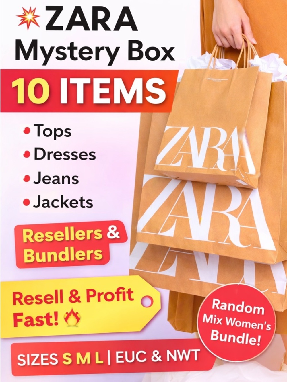 ZARA Mistery Box Resells Allert 10 Items Random Sizes EUC/NWT Women Wholesale